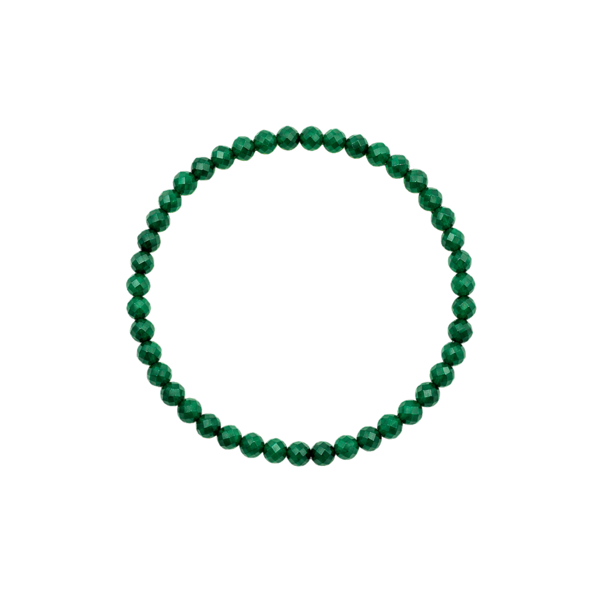 Pulsera Facetada de Malaquita 4mm (Protección, Transformación y Equilibrio Emocional)