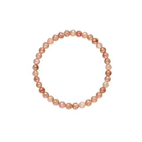 Pulsera Facetada de Piedra Solar 4mm (Alegría, Energía y Confianza Personal)