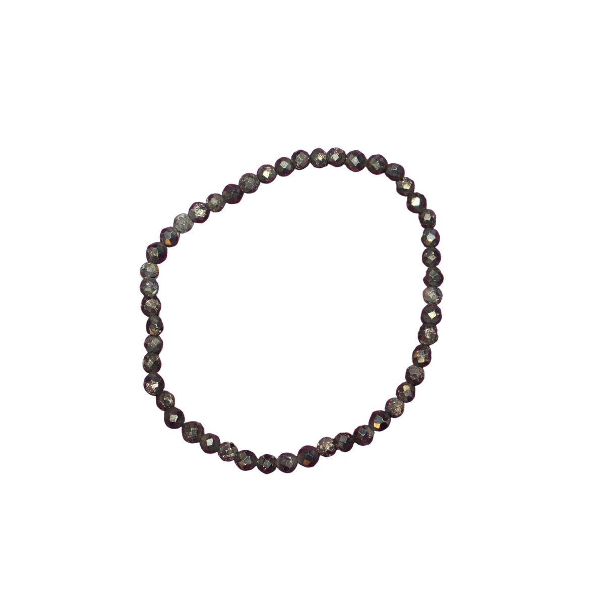 Pulsera Facetada de Pirita 4 mm (Abundancia, Dinero y Suerte)
