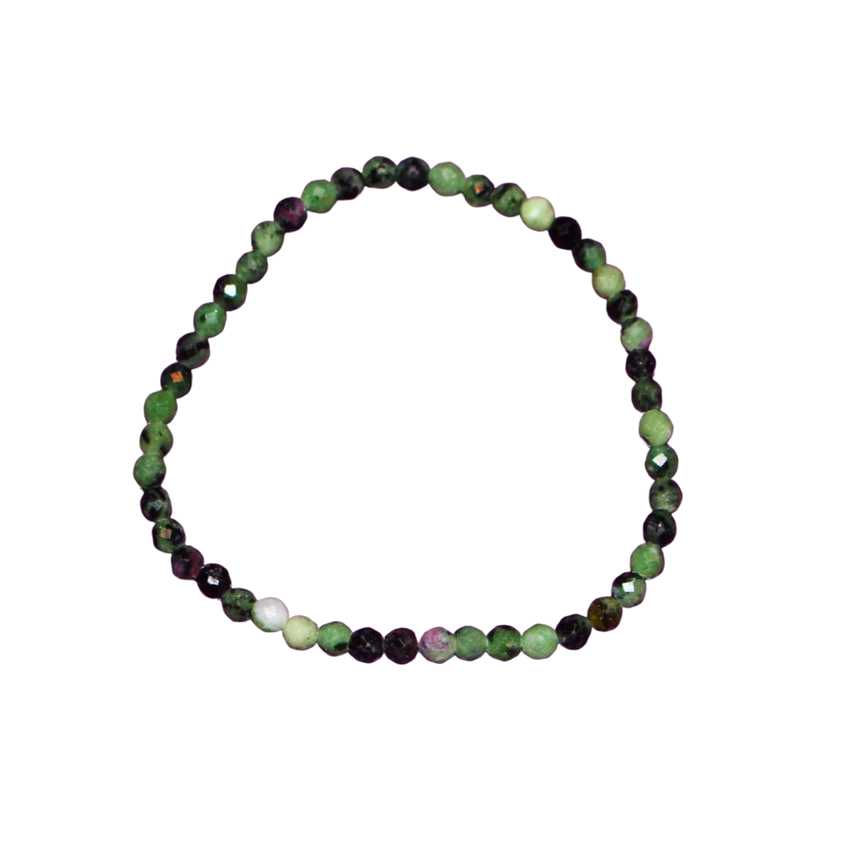 Pulsera Facetada de Rubí con Zoisita 4 mm (Vitalidad, Transformación y Energía)