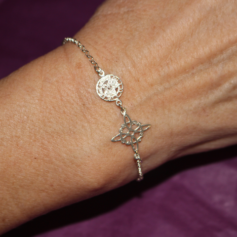 Pulsera Nudo de Bruja y Tetragramatón en Plata de Ley 925 – Doble Protección ACTIVADA (Protección y Poder Espiritual)