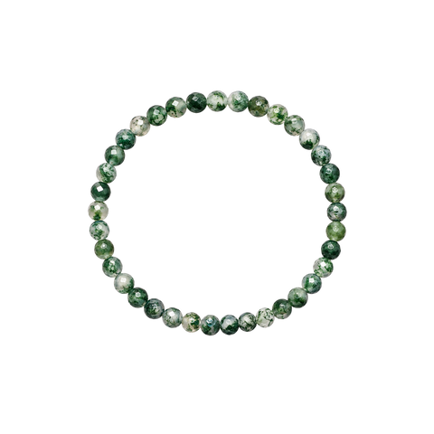 Pulsera Facetada de Ágata Árbol 4mm (Crecimiento, Equilibrio y Conexión con la Naturaleza)