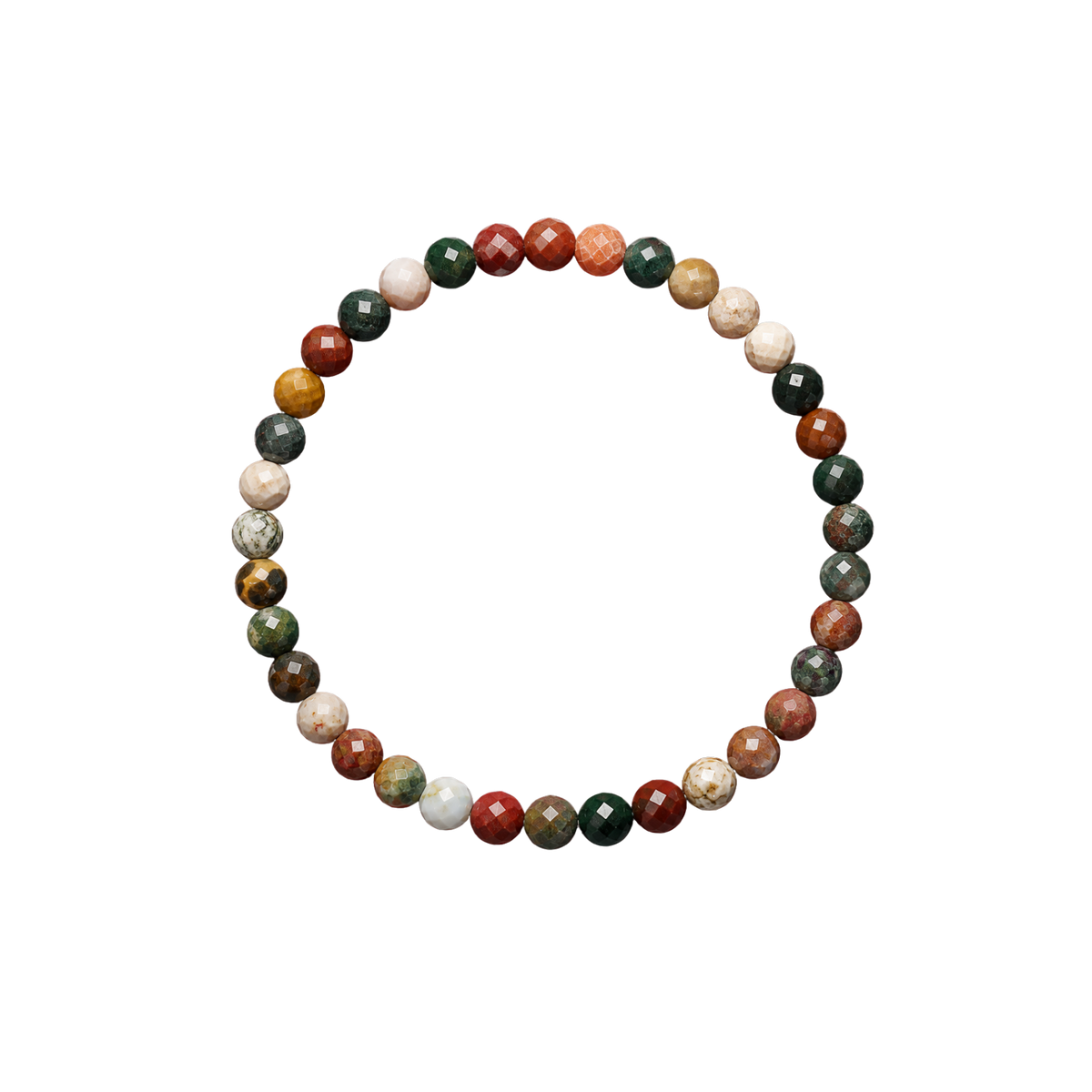Pulsera Facetada de Ágata India 4 mm (Salud, Protección y Armonía)