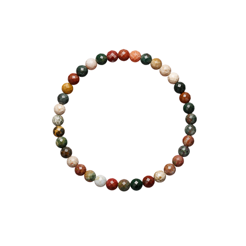Pulsera Facetada de Ágata India 4 mm (Salud, Protección y Armonía)