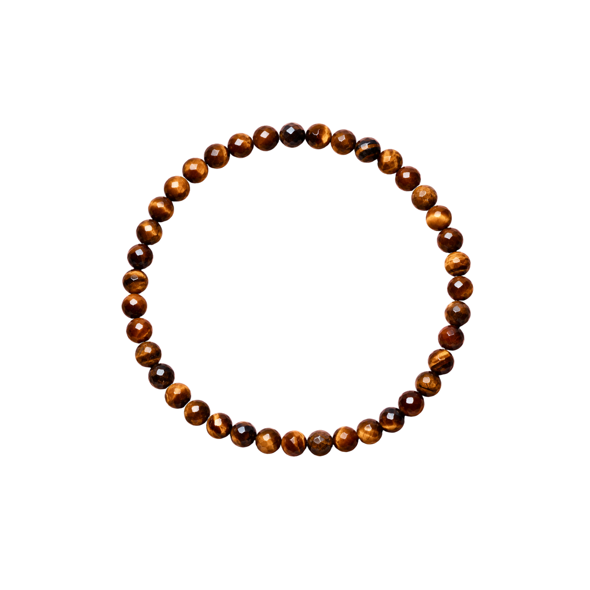 Pulsera Facetada de Ojo de Tigre 4mm (Protección, Fuerza y Confianza