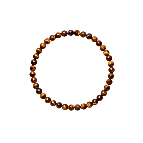 Pulsera Facetada de Ojo de Tigre 4mm (Protección, Fuerza y Confianza