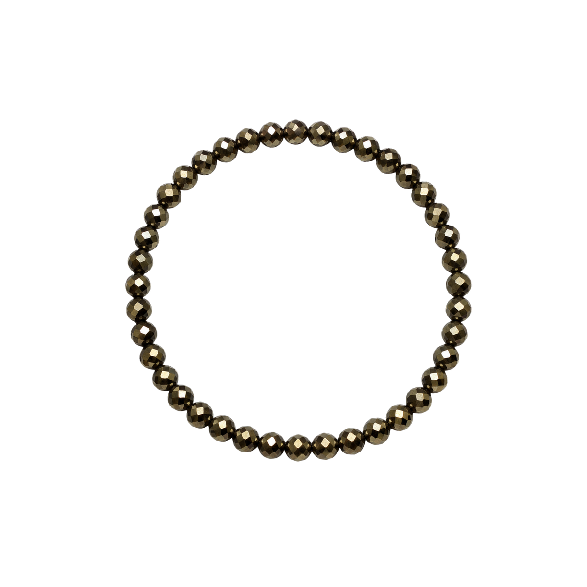 Pulsera Facetada de Pirita 4 mm (Abundancia, Dinero y Suerte)