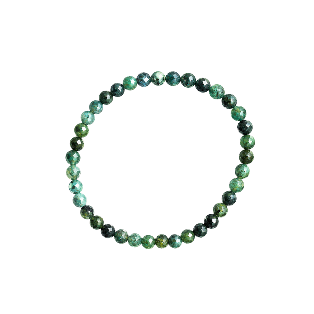 Pulsera Facetada de Turmalina Verde y Multicolor 4mm (Protección, Equilibrio y Energía Positiva)