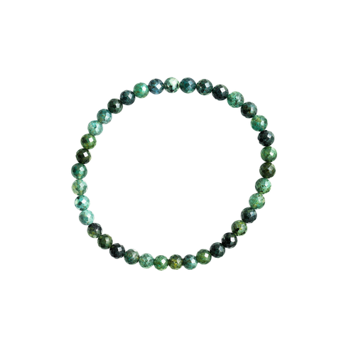Pulsera Facetada de Turmalina Verde y Multicolor 4mm (Protección, Equilibrio y Energía Positiva)