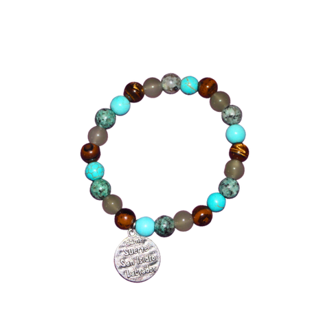 Pulsera de San Isidro Labrador 6 mm (Suerte y oportunidades)