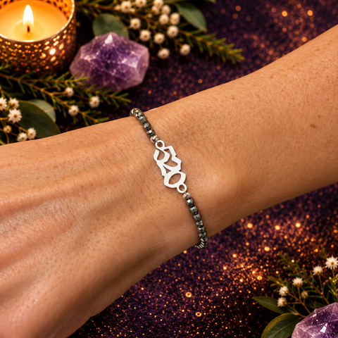 Pulsera de Pirita Facetada 3mm con Código Sagrado 520 en Plata de Ley 925 – ACTIVADA (Dinero, Abundancia y Prosperidad)