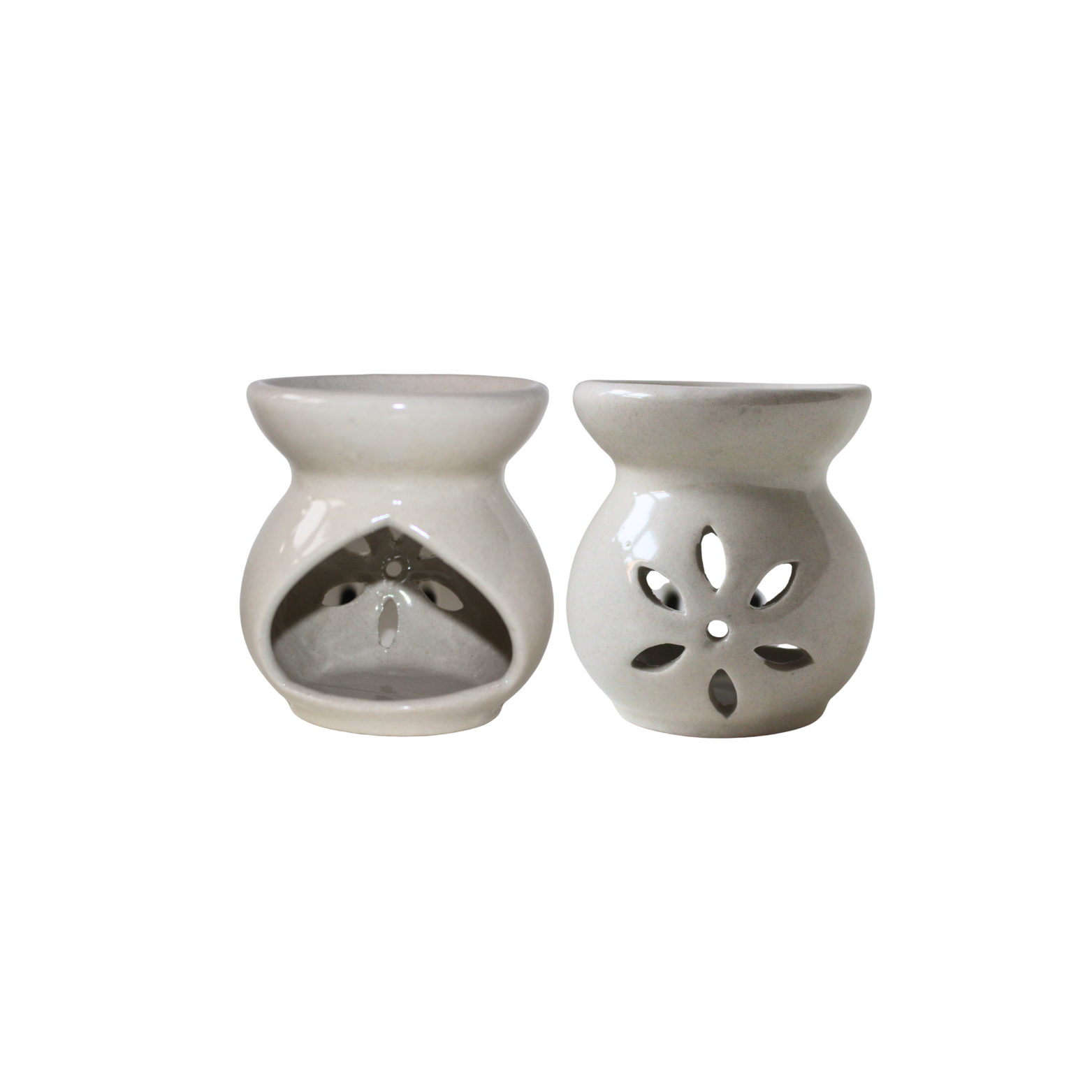 Quemador de Esencias Cerámico Blanco – Diseño planta (Aromaterapia y Armonía) (Copia)