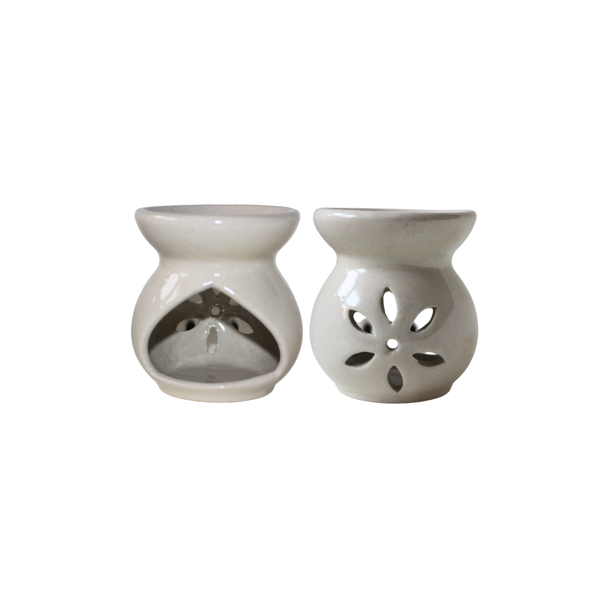 Quemador de Esencias Cerámico Blanco – Diseño planta (Aromaterapia y Armonía) (Copia)