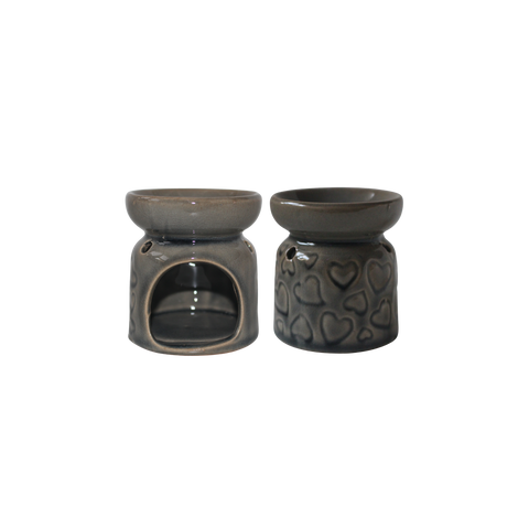 Quemador de Esencias Cerámico – Cenefa Corazón (Aromaterapia y Armonía)