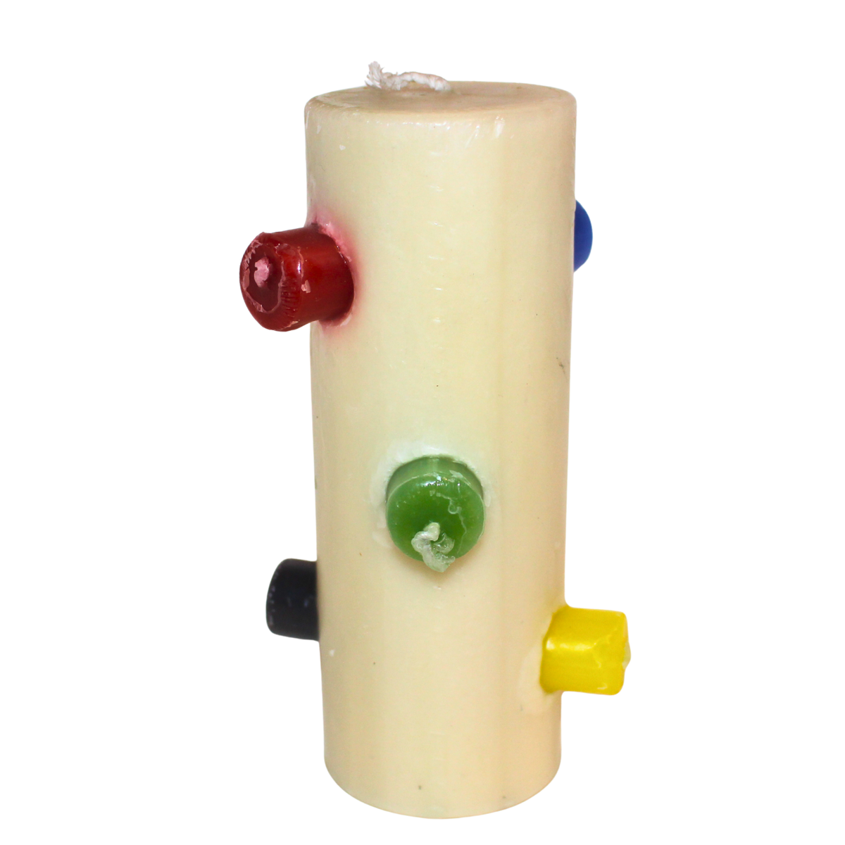 Velón 7 Mechas Multicolor (Apertura de Caminos y Equilibrio Energético)