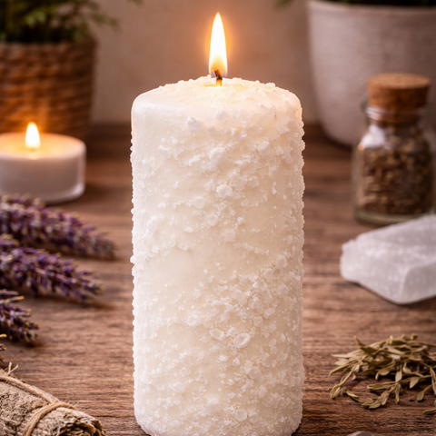 Large Salt Candle (Deep Cleansing and Energy Purification)