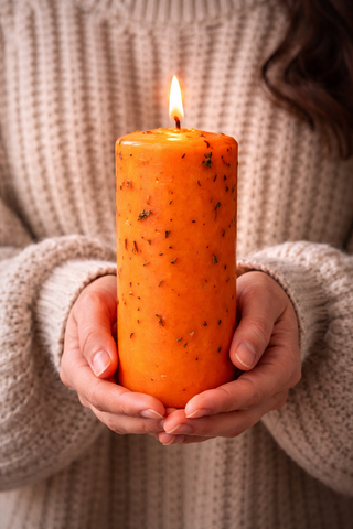 Large candle for Total Abundance (Money, Work and Luck)
