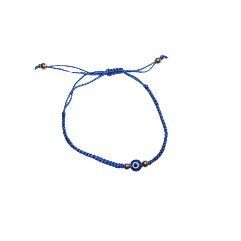 Pulsera Macramé Ojo Turco Azul (protección y buenas energías)