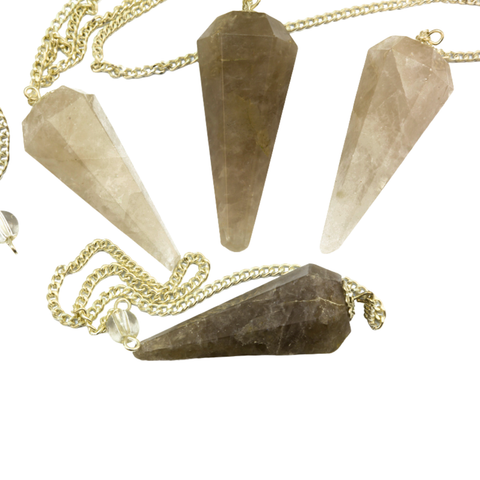 Péndulo de Cuarzo Ahumado (Protección, Enraizamiento y Transformación)