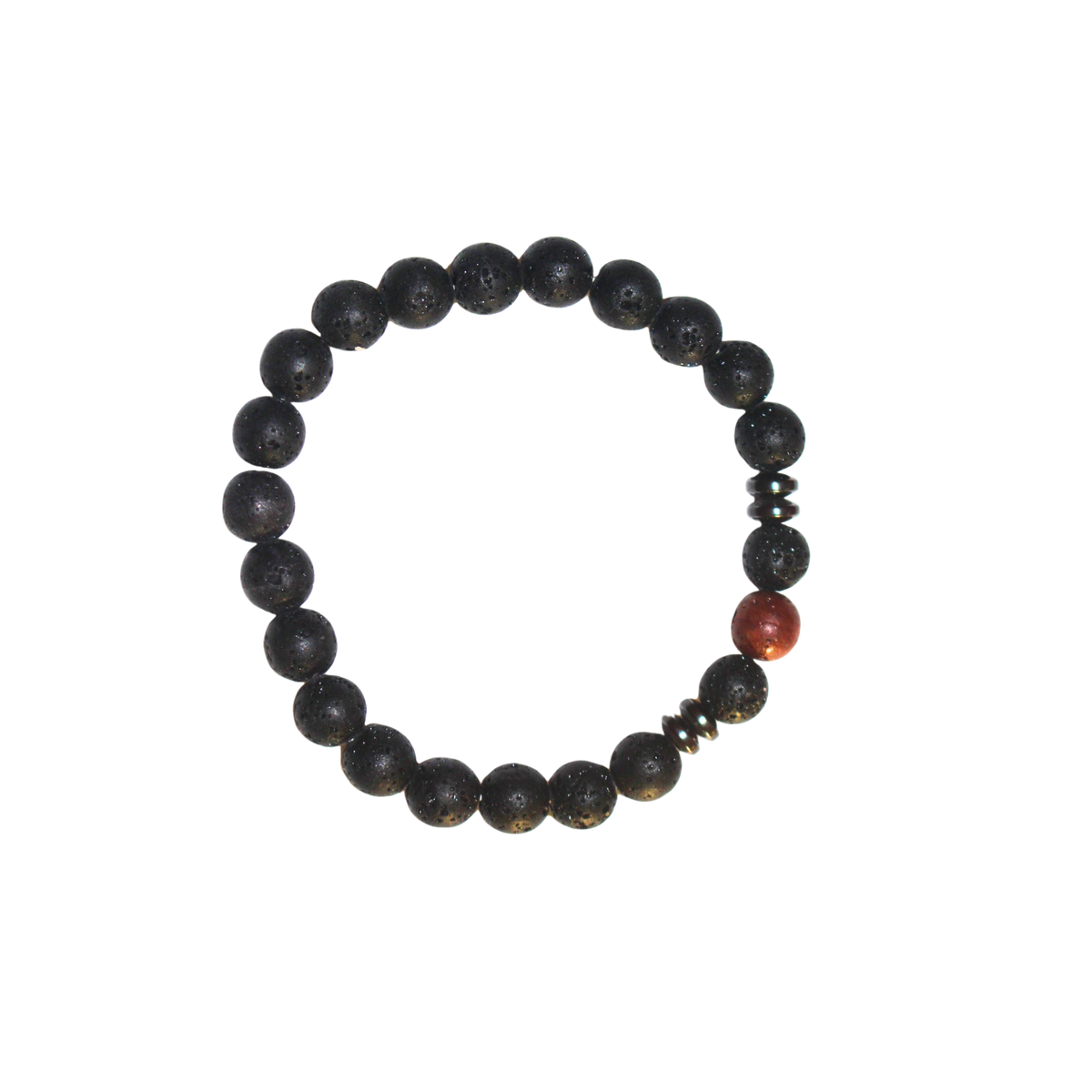 Pulsera de Piedra Volcánica negra (transmutación de energías negativas)