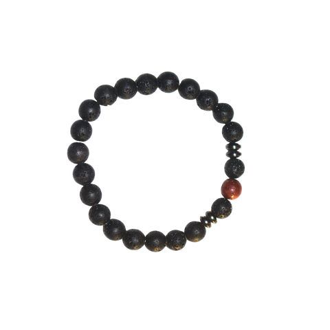 Pulsera de Piedra Volcánica negra (transmutación de energías negativas)