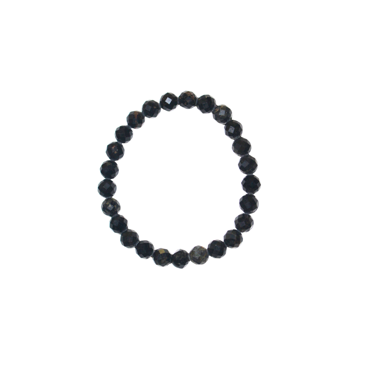 Pulsera de Turmalina Negra 8mm (Protección y Limpieza)