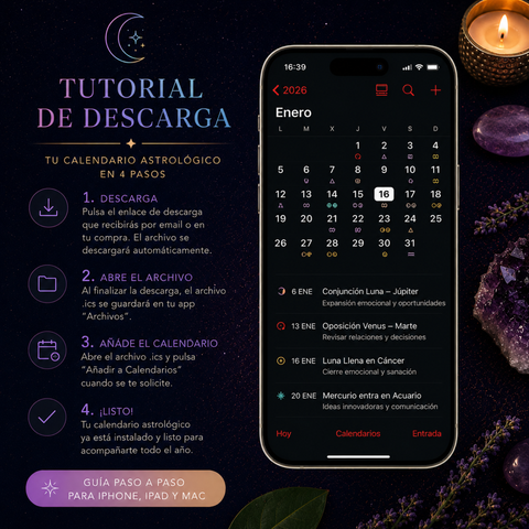 Calendario Astrológico 2026 Digital – Todas las Efemérides en tu Calendario
